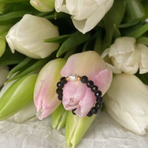 Pierścionek elastyczny perełka